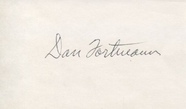 Dan Fortmann signed 3x5 card Chicago Bears HOF - Deceased