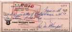 Bill Hempel signed check Chicago Bears Deceased