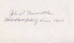 John Nucatola signed 3x5 card Basketball HOF deceased