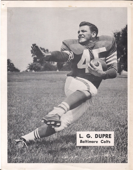 L.G. Dupre Baltimore Colts mid 1950s team issued photo