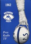 1962 BALTIMORE COLTS NFL FOOTBALL PRESS TV RADIO MEDIA GUIDE MINT Pristine