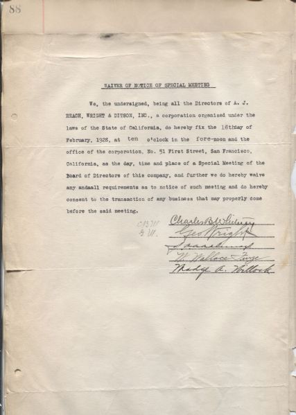 George Wright Multi-Signed Baseball HOF Signed Document D. 1937