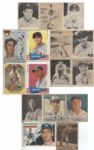 Group Lot of 16 Deceased Signed vintage baseball cards 1940’s – 60’s