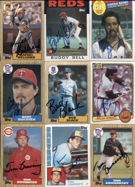 Group Lot of 50 plus 1980’s signed baseball cards