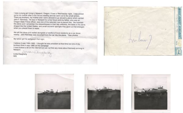 John F. Kennedy signed In-Person Autograph with Photos