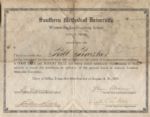 Knute Rockne & Glenn Pop Warner Signed Coaching Certificate Diploma