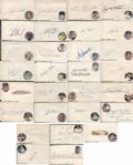 Lot of 29 Baseball HOF signed 3x5 cards and cut signatures w/ Nellie Fox