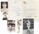 Lot of 7 Long Deceased Baseball Signed Photos & Letters