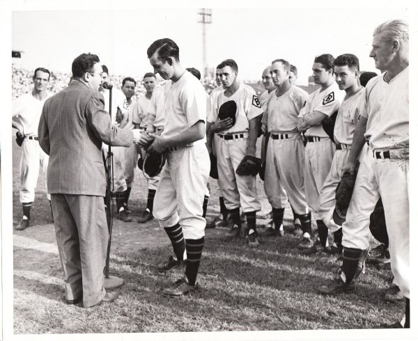 1945 Sherm Lollar MVP award International League - Baltimore Orioles original photo
