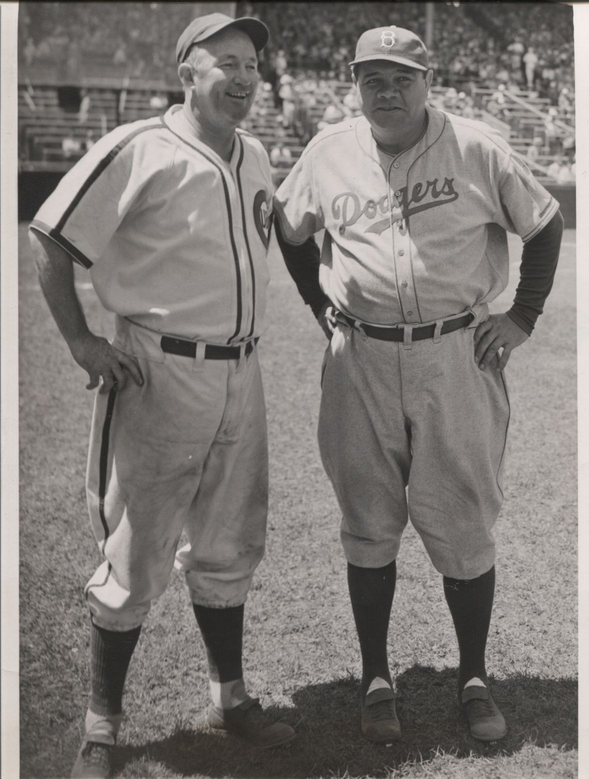 Lot Detail - 1938 Babe Ruth Brooklyn Dodgers - Gabby Hartnett Original Photo