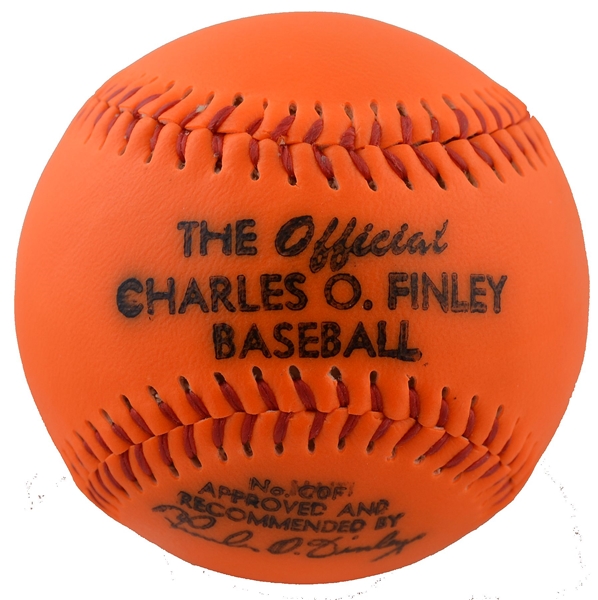 1970s Official Charles O. Finley Orange Night Baseball