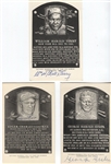 Collection of 11 B&W Signed HOF Plaque Postcards