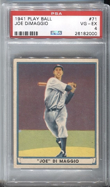 1941 Play Ball Joe DiMaggio #71 PSA 4 VG-EX