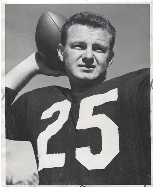 1951 Norm Van Brocklin Rams Vic Stein Type I photo wearing #25