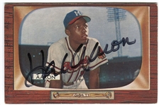 1955 Bowman Hank Aaron #179 Signed Baseball Card