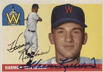 1955 Topps Harmon Killebrew #124 Signed Rookie RC Baseball Card