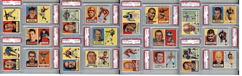 Signed 1957 Topps Football PSA/DNA Encapsulated Set by 122