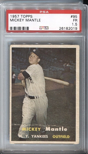 1957 Topps Mickey Mantle #95 PSA 1.5 Yankees