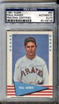 1961 Fleer Baseball Greats Paul Waner #85 Signed PSA/DNA