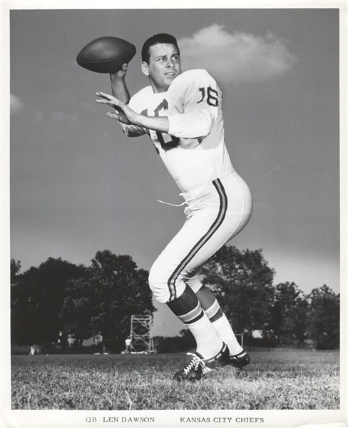 1964 Len Dawson Laughead Photographers Team Issued Chiefs Photo