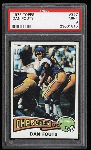 1975 Topps Football Dan Fouts ROOKIE RC #367 PSA 9 MINT