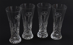 Set of 4 Pebble Beach Pro-Am Golf Tournament 2007 Waterford Crystal Pilsner Glasses – Mark Brooks Collection