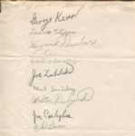 Nick Basca World War II NFL Casualty signed team sheet Philadelphia Eagles D.1944