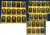 Incredible Collection of 37 Different Yellow Hall of Fame Plaque Postcards – Mantle – Paige – Puckett