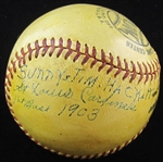Sunny Jim Hackett Single Signed Baseball D. 1961 St. Louis Cardinals