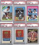 Lot of 6 PSA Graded Baseball Hall of Fame cards - 1959-75 w/ Palmer Rookie