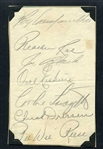 1952-53 Brooklyn Dodgers Signed Team Sheet w/ Roy Campanella HOF