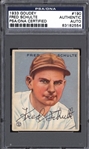 1933 Goudey #190 Fred Schulte Signed Autographed PSA/DNA