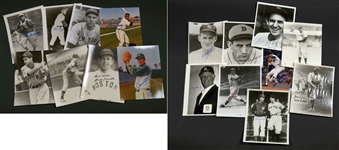 Baseball Hall of Fame Signed Photos – 17 Different D-H – w/ Hank Greenberg