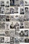 Collection of 36 Vintage Signed 1960s - 70s Postcard Sized NFL Football Photos