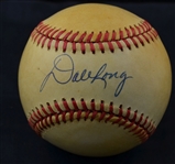 Dale Long Single Signed Baseball 8 HR’s in 8 Consecutive Games