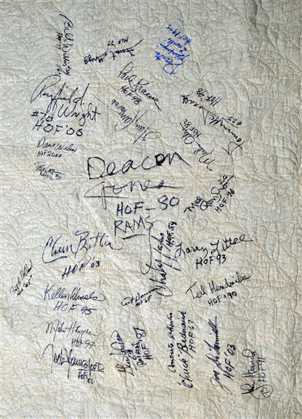 Football Hall of Fame Multi-Signed Quilt – Deacon Jones Estate