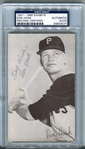 Don Hoak 1947-66 Exhibit Card Autographed Signed PSA/DNA D. 1969