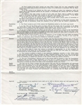 1956 Kansas City Athletics Elmer Valo Signed Baseball Contract w/ Harridge