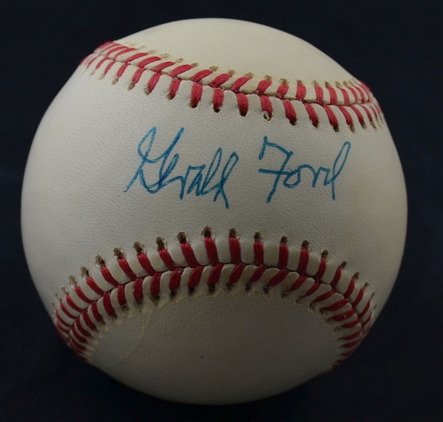 President Gerald Ford Single Signed Baseball