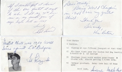 10 Baseball HOFers and Stars Greatest Thrills Signed GPC Letter Collection