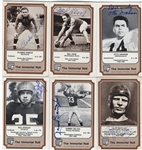 Signed 1974 Fleer "The Immortal Roll" Football Cards (12)