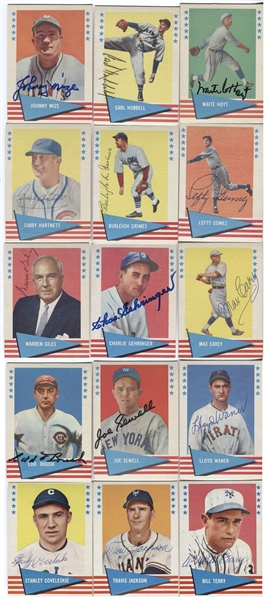 1961 Fleer Baseball Greats – Lot of 15 Different Deceased Hall of Famers