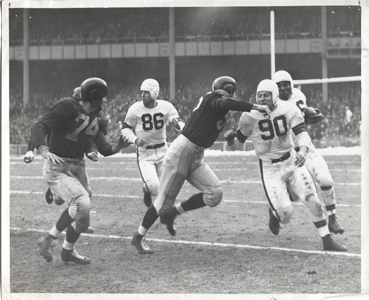 Circa 1948 Marion Motley Gains 12 Yards on a Sunday Afternoon Original Photo