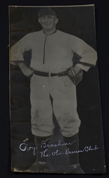 Roy Brashear Signed Oversized Photo D.1951 Turn of the Century Ballplayer