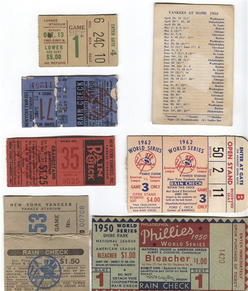 Group of (6) Ticket Stubs – World Series & NFL Games Must SEE