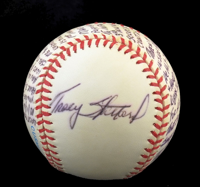 Tracy Stallard Signed "Story" Ball Describing Yielding Maris 61st Home Run