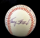 Tracy Stallard Signed "Story" Ball Describing Yielding Maris 61st Home Run