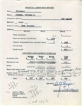 Woody Hayes signed Ohio State football document Circa 1957