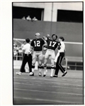 Steelers Football HOF QB Terry Bradshaw & Backup Joe Gilliam Original TYPE 1 Photo