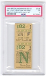 1949 Brooklyn Dodgers vs Phillies 9/24 Ticket Stub – Don Newcombe Win #16 Jackie Robinson Hit Roy Campanella HR #31 Furillo HR #32 PSA 5